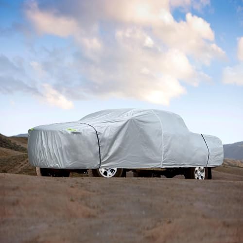Image of Truck Cover Waterproof All Weather, 6 Layers Pickup Cover Fit for Toyota Tacoma, Ford Ranger, Chevrolet Colorado, Nissan Frontier (T1 Fit Truck Length Up to 220 inch)