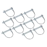 Gadpiparty 10 Stück Teiliges D förmiges Sicherungsbolzen Stahl Korrosionsbeständig mit Schnellverschluss Hohe Härte für Anhänger Traktor Garten und Landwirtschaft Geeignet