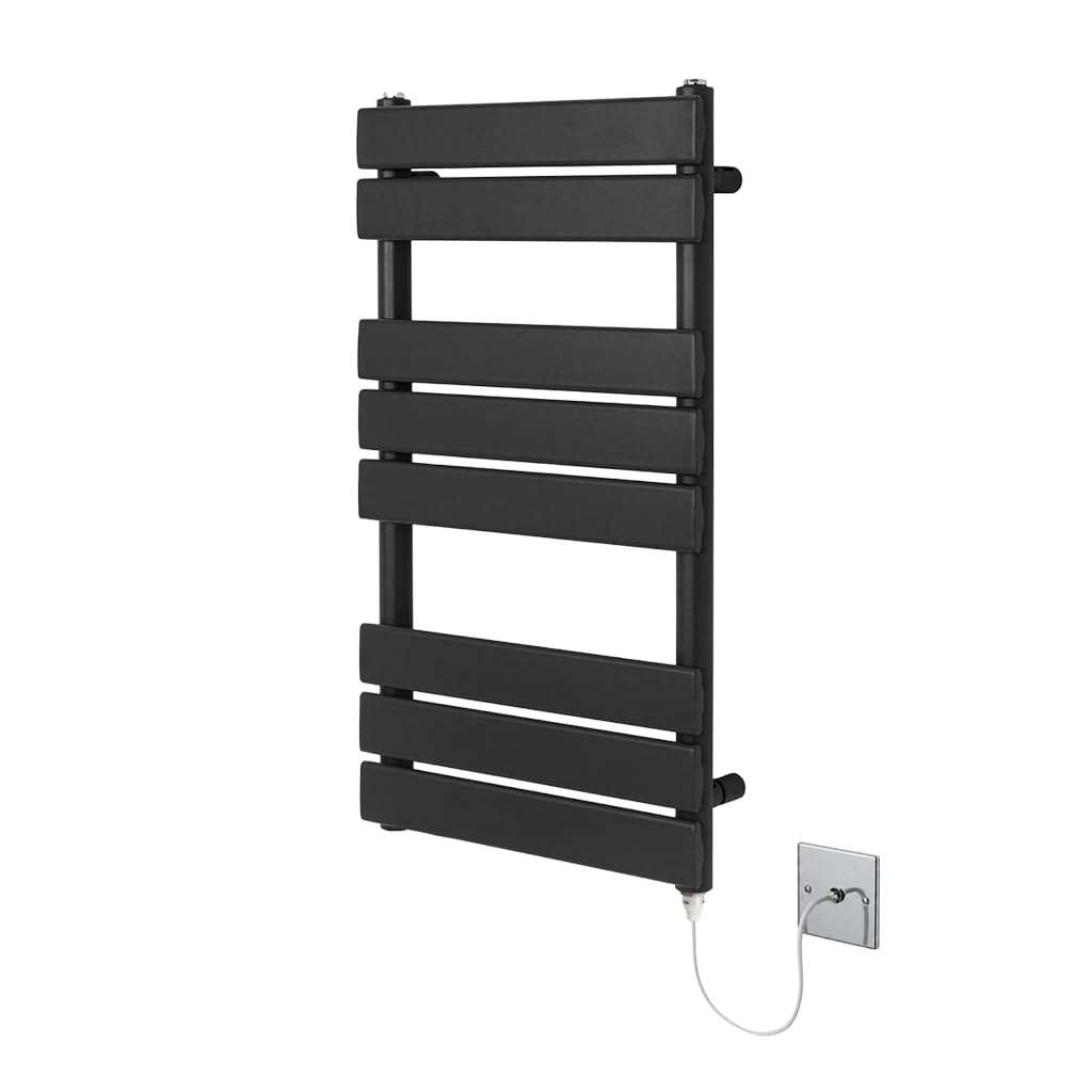 Richmond Black Electric Heated Towel Rail 500mm W x 800mm H