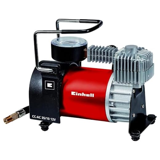 Einhell 2072121 Compresor de Automocion CC-AC 35/10 12 v Presión Trabajo 10 Bar, Rojo