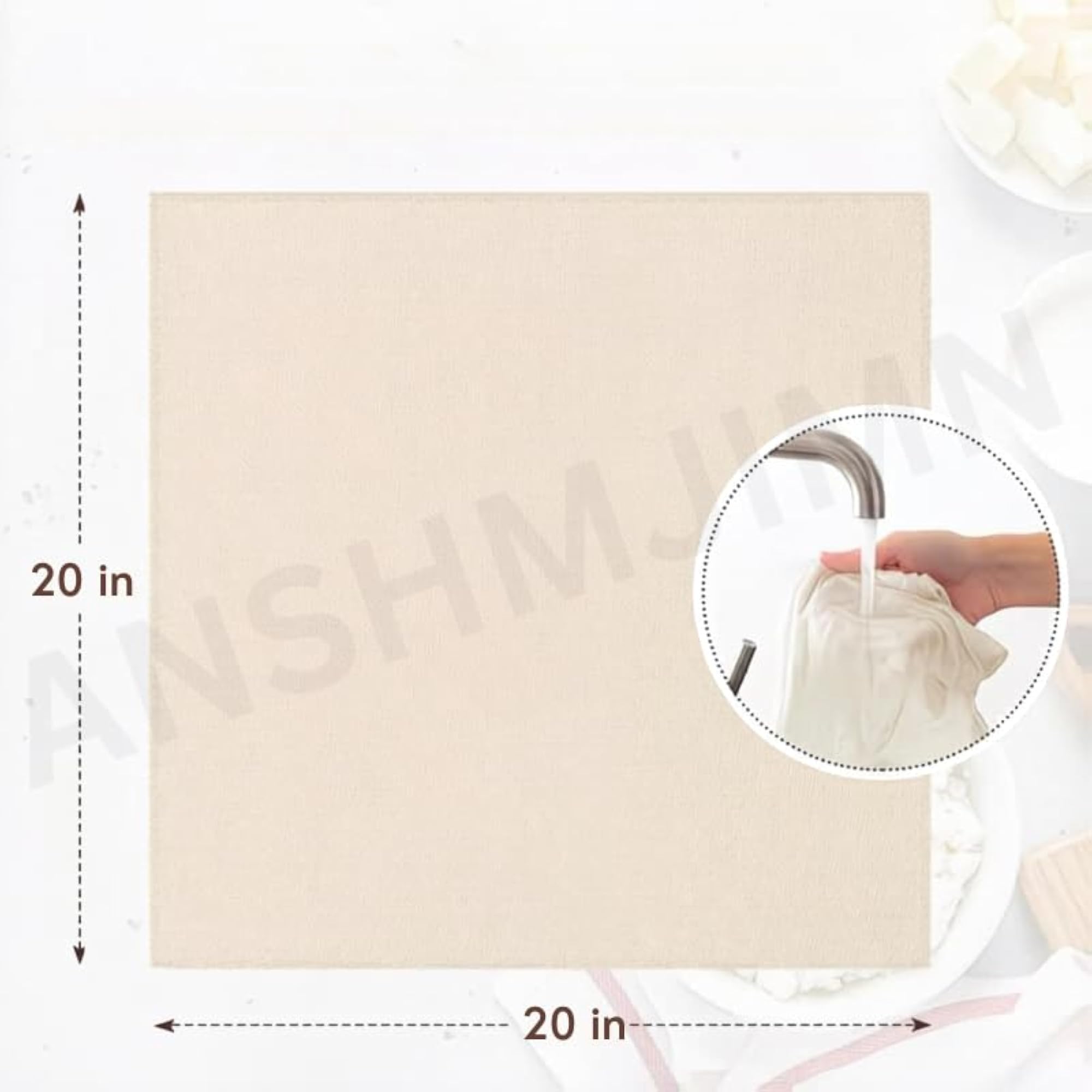 6 Pcs Unbleached Cotton Cheesecloth Strainer