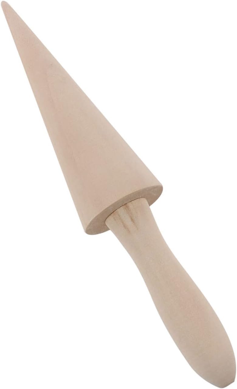 Wooden Ice Cream Cone – DIY Kitchen Tool for Baking Waffles & Cones, Easy Grip & Storage, for Decorating Desserts