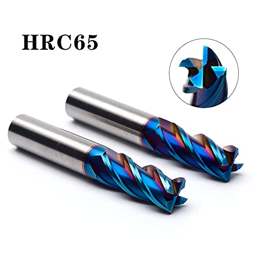 Fresa vertical CNC de acero al tungsteno HRC65 8 mm y 4 filos (3(5pcs)