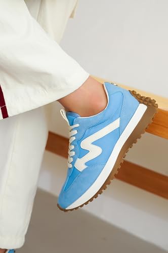 Image of Project Cloud Trendy Fashion Sneakers for Women 2026 - Memory Foam and Non-Slip Comfortable Casual Ladies Shoes for Womens Fashion Sneakers - Lightweight Lace-up Shoes (Lecco)