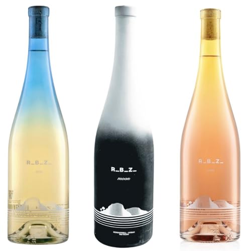 Robiza Wine Pack (3 Vinos) 1 Vino Tinto, 1 Vino Rosado & 1 Vino Blanco - Sauvignon Blanc grapes & Tempranillo grapes - Vino uva Monastrell & Syrah - Caja de Vino Blanco uvas de Sauvignon blanc
