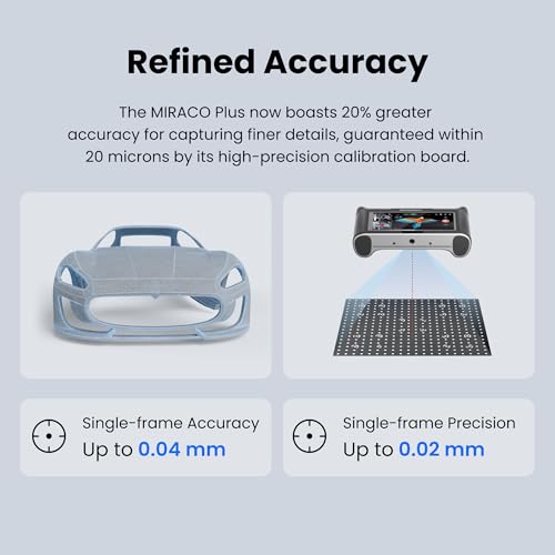 revopoint miraco plus 3d scanner for 3d printing handheld 3d printer scanner with photogrammetry up to 002mm precision full-color scan for small to large objects 32gb ram