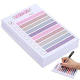 Hoement 4 Stück pack Bunte Büro Notizblöcke aus Papier Vielseitiger Haftnotizblock mit...