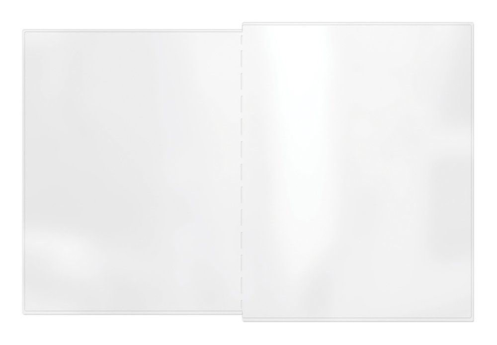 Risch 4.25” x 14” Removable Heat-Sealed 10-Gauge Vinyl Add-A-Page Inserts for 8.5” x 14” Pocket Styled Menu Covers, Clear, 2 View (Pack of 24) - Made in The USA