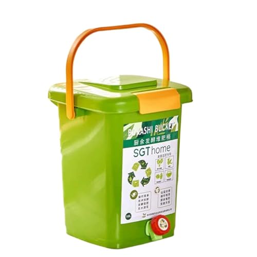 YAYAMIYA コンポスト 容器 家庭用 10/15/20L 生ゴミ処理機 生ゴミ 生ごみ 堆肥 肥料 脱臭 防カビ 生ゴミ堆肥化容器 (グリーン, 10L) [並行輸入品]