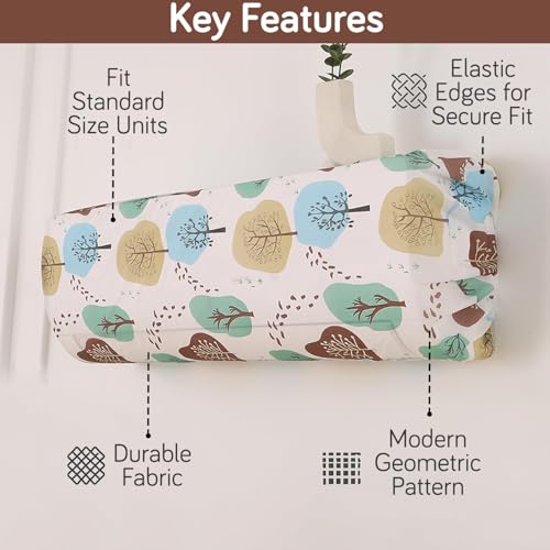 Image of HOKIPO Air Conditioner Cover for AC Units upto Size 95x31x21 cm | Compatible with most 1Ton & some 1.5Ton Split AC | Dustproof & Washable Indoor Unit Cover | Nature Trees (NEW-D2-AR5873)