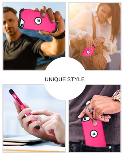 Coque iPhone SE 3e génération antichoc robuste rose noir - 7