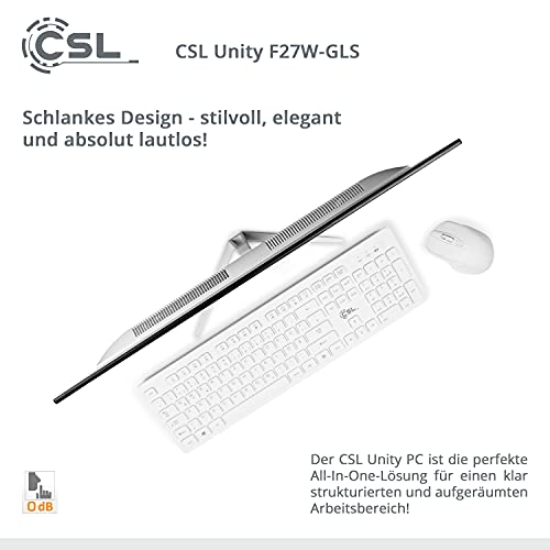 All-in-One-PC CSL Unity F27W-GLS, 68,58 cm (27 Zoll,1920x1080 Full HD) - Lautloser AIO (Intel N4120 CPU 4x2600 MHz, 128 GB SSD, 8 GB DDR4-RAM, Windows 11 Home), weiß – Bild 5