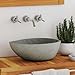 vidaXL Oval River Stone Washbasin, Hand Washbasin, Washbasin, Washbasin, Bathroom Home, (37-46) x (29-36) cm