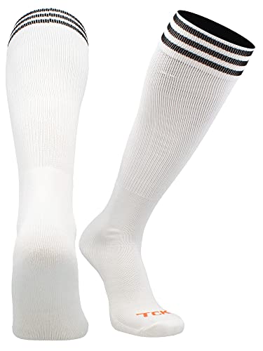 Image of TCK Striped Soccer Socks for Kids, Youth & Adults - Over the Calf Tube Socks for Men & Women, Baseball & Football Team Sports