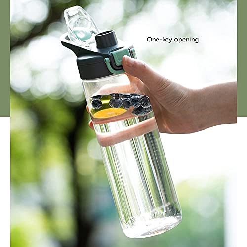 Waterfles Sportfles 750 ml Clear Plastic Water Flessen Pop Open Deksel Kruik Voor Camping Wandelen Travel Sports Outdoors Fles (Kleur: Groen) - Image 5
