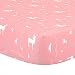 Coral Pink Woodland Fitted Crib Sheet - 100% Cotton Sateen Forest Animal Theme