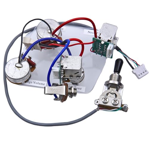 1 Set ZIFLUX Loaded Pre-Wired Pro Bucker Wiring Harness Prewired Push Pull Switch Potentiometers Kit for LP SG DOT Electric Guitar Les Paul Wiring Harness Standard Series