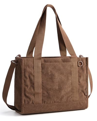 BAGSMART Corduroy Beach Tote & Crossbody Bag for Women