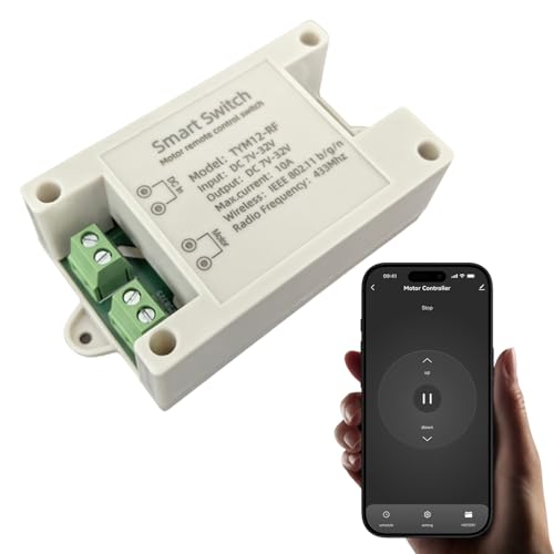 Jane Eyre Controlador inteligente WiFi para motores de CC Tuya para la Smart Life App Control remoto de actuadores lineales de 12V/24V y varillas de empuje eléctricas,Válvula solenoide,cabrestante