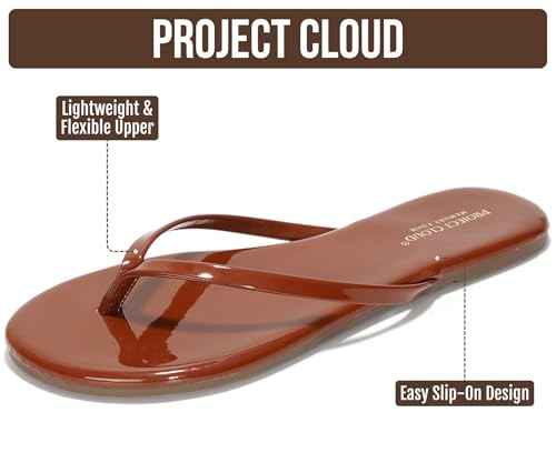 Image of Project Cloud Flip Flops for Women Footwear- Lightweight and Memory Foam Insole Sandals for Women 2026 - Durable Non-Slip Beach Essentials Flats for Women Sandals (Foundations)