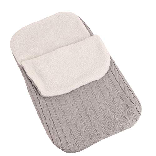 TOYANDONA 1 saco de dormir quente respirável tricô grosso saco de dormir Fleabag para bebês recém-na