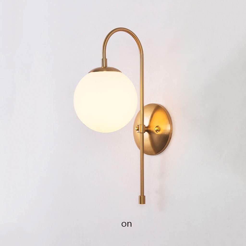 Apliques Pared Pasillo Lámpara De Pared Retro De Metal E14, Iluminación De Pared Decorativa Con Pantalla De Cristal Para Dormitorio, Sala De Estar Y Mesita De Noche Lamparas de Pared Pasillo