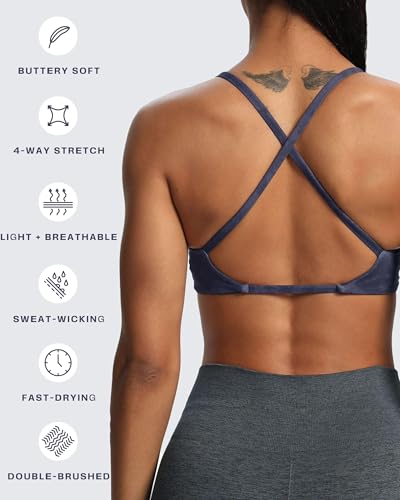 Image of Aoxjox Women's Workout Sports Bras Fitness Metamorph Sienna Twist Bra Yoga Crop Tank