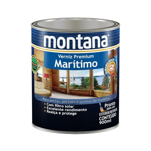 Verniz marítimo brilhante natural 900ml Montana
