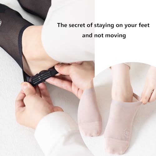 Womens Thin Socks Non Slip Ultra Thin Liner Socks Nylon Cool Sense No Show Socks Sheer Lightweight4