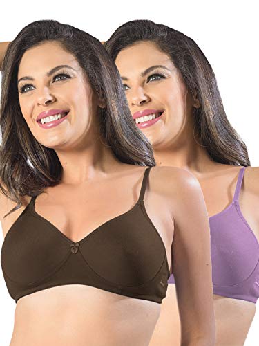 Image of SONARI Womens Non Padded Cotton Bra | Wire Free, Medium Coverage, Seamless Cups, Comfortable Polyester Cotton Blend Fabric | Adjustable Straps, Ideal for Everyday Wear - Smile
