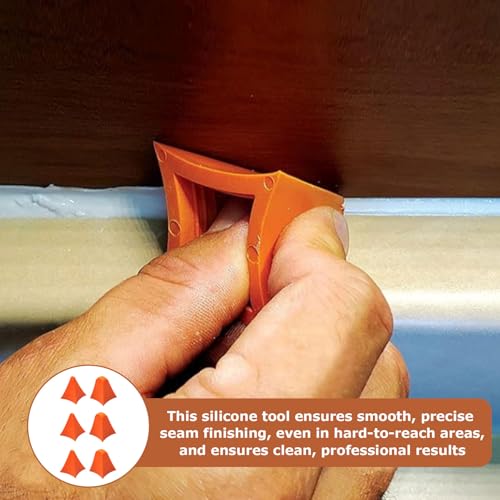 6 Stück That Silicone Tool,Silicone Tool,Silicone Seam Tools,Silikonabzieher,Silikon Abzieher,Silikonnaht-Werkzeuge,Silikonentferner Werkzeug,Silikonspachtel,für Küche Bad Esszimmer(Zwei Größen)