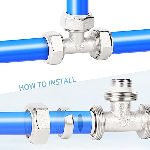 Tubo de aire comprimido con conector Tee T de 3/4 GASHER 8