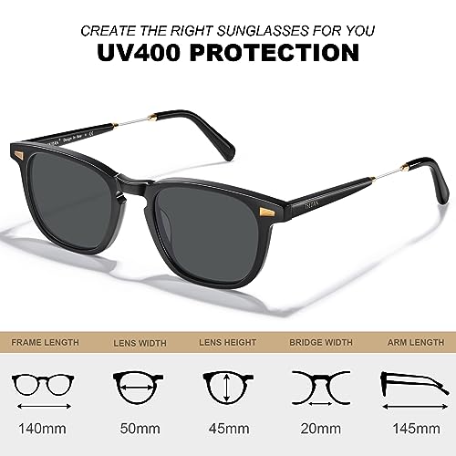 Acetate Retro Polarized Sunglasses for Women UV Protection, Handcrafted Square Eyewears Driving Ladies Sunnies3