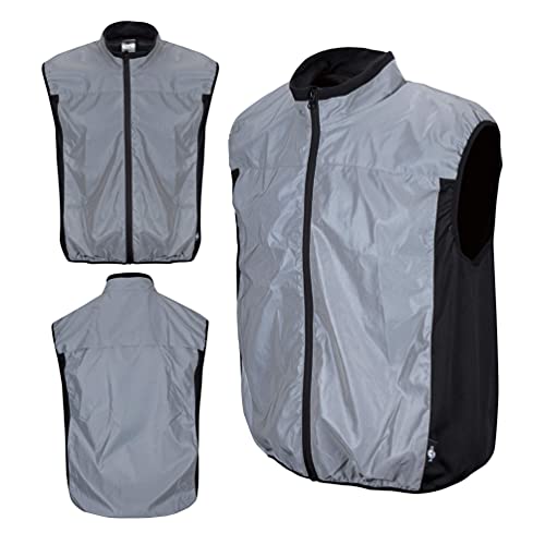 Chaleco reflectante BTR de alta visibilidad plateado brillante para running 6