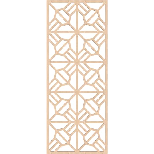 Image of 19 3 /8 inchW x 49 3 /8 inchH x 3 /8 inchT Auburn Decorative Fretwork Wood Wall Panels, Red Oak