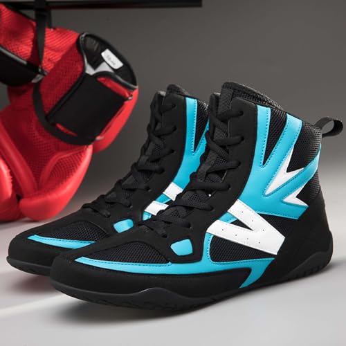 Usoway Men's Professional Boxing Shoes Non-Slip Wrestling Shoes Women's Lightweight Boxing Wrestling Training Shoes Adult Fitness Sports Shoes Fighting Weightlifting Multifunctional Shoes4
