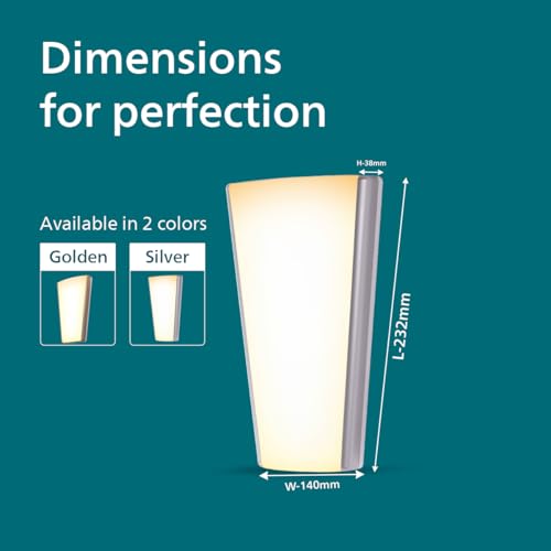 Image of Philips 12W 3 Colours in 1 Decorative Wall Light | Neos Silver Scene Switch Wall Light for Decoration | Colour : Tunable White, Pack of 4