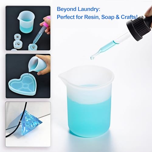 Vaso medidor de silicona para detergente 100 ml pack x4 miniatura 6