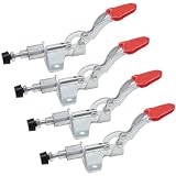 CEEYSEE 4 Stück Kniehebelspanner GH-301-AM Schnellspanner Kippklemme 50 kg Haltekraft Push Pull Action Knebelklemmen Quick Release Toggle Clamps für Maschinenbetrieb, Zimmerei （GH-301-AM）