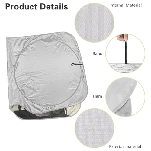 Image of German Shepherd Car Front Windshield Sun Shade Reflect UV Sun and Heat Foldable Car Windshield Sunshades Interior Accessories Sun Protection Universal Vehicle Accessories