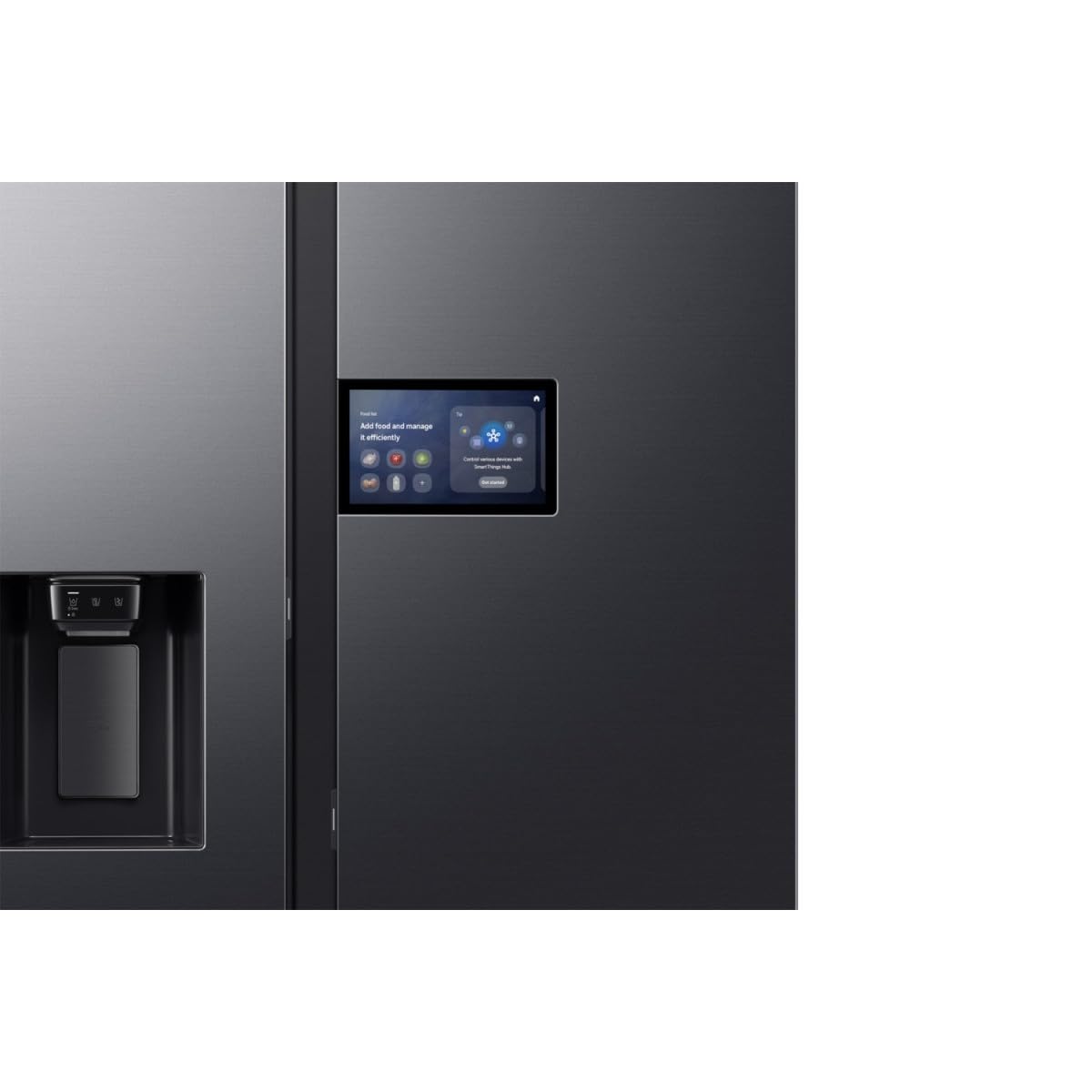 Samsung Side by Side AI Home RS90F64EDF/EF Kühlschrank mit Wasser/Eisspender, Wifi mit AI Energy Mode, AI Home Display, SpaceMax, 614 L, BxHxT: 91,2 x 178,4 x 72,6 cm, anthrazit
