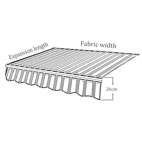 Toile de rechange auvent rétractable terrasse polyester imperméable