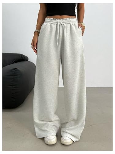 SOLY HUX Girl's Casual Sweatpants Elastic Low Rise Wide Leg Baggy Long Pants4