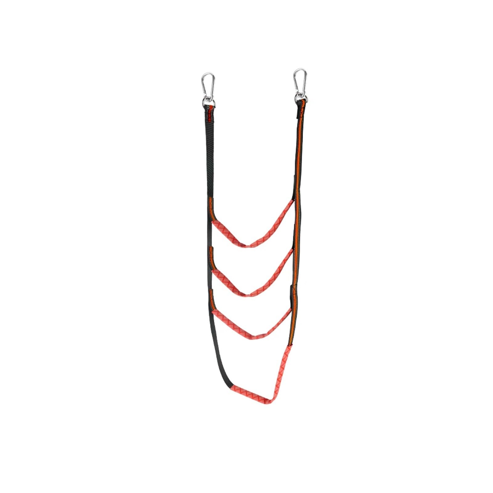 Marine Rope Ladder, Boat Folding Hanging Rope Ladder Inflatable Multicolor 3-5 Steps(Red 4 Step)