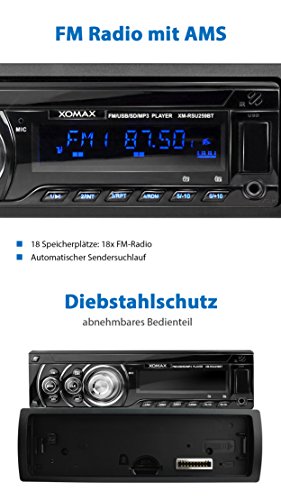 XOMAX XM-RSU259BT Autoradio nessun lettore CD +