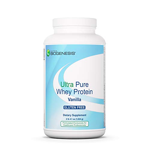 Nutra BioGenesis - Ultra Pure Whey Protein Vanilla - B Vitamins, Thiamine & Riboflavin for Recovery and Lean Body - Vanilla Flavored Protein Powder - Gluten Free - 2.3 Lb