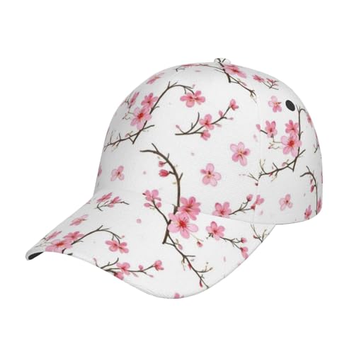 Gorra de béisbol unisex con estampado de flores