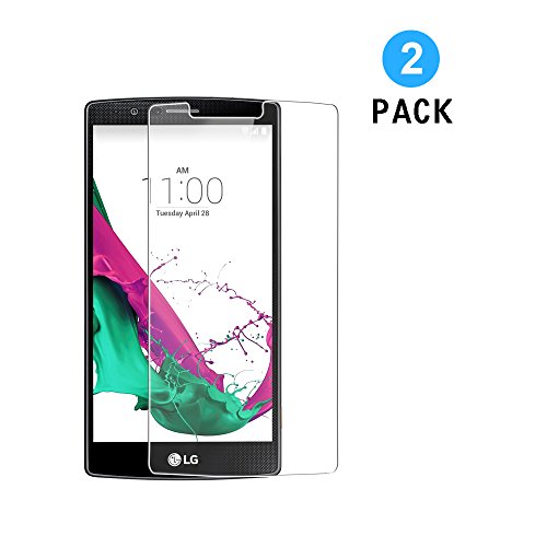 WEOFUN 2 Unidades Cristal Templado para LG G4, Alta Definición Protector de Pantalla para LG G4...
