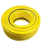 HoseFlo 100m Hose Pipe, Heavy Duty Garden Hose, Reinforced PVC Flexible Outdoor Hosepipe for Garden & Outdoor Use, Yellow