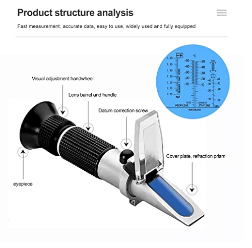 Image of IONIX salinity meter for aquaculture Illuminated Automatic salinity tester /Temperature Compensation 0-100% Brix Refractometer For Beer Wine Cnc Fruit, Black